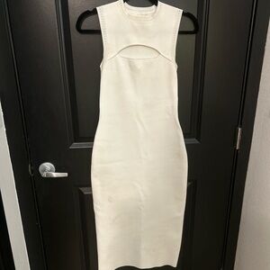 Victoria Beckham Cream Midi Dress
